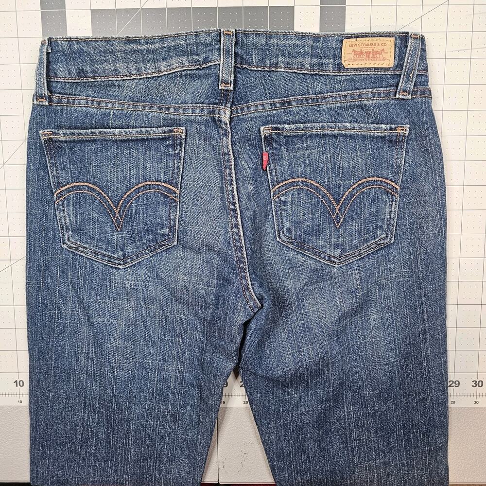 Vintage Levis 518 Jeans Womens 5 Short 30x30 SuperLow Bootcut Flare Stretch Y2K - Picture 9 of 16